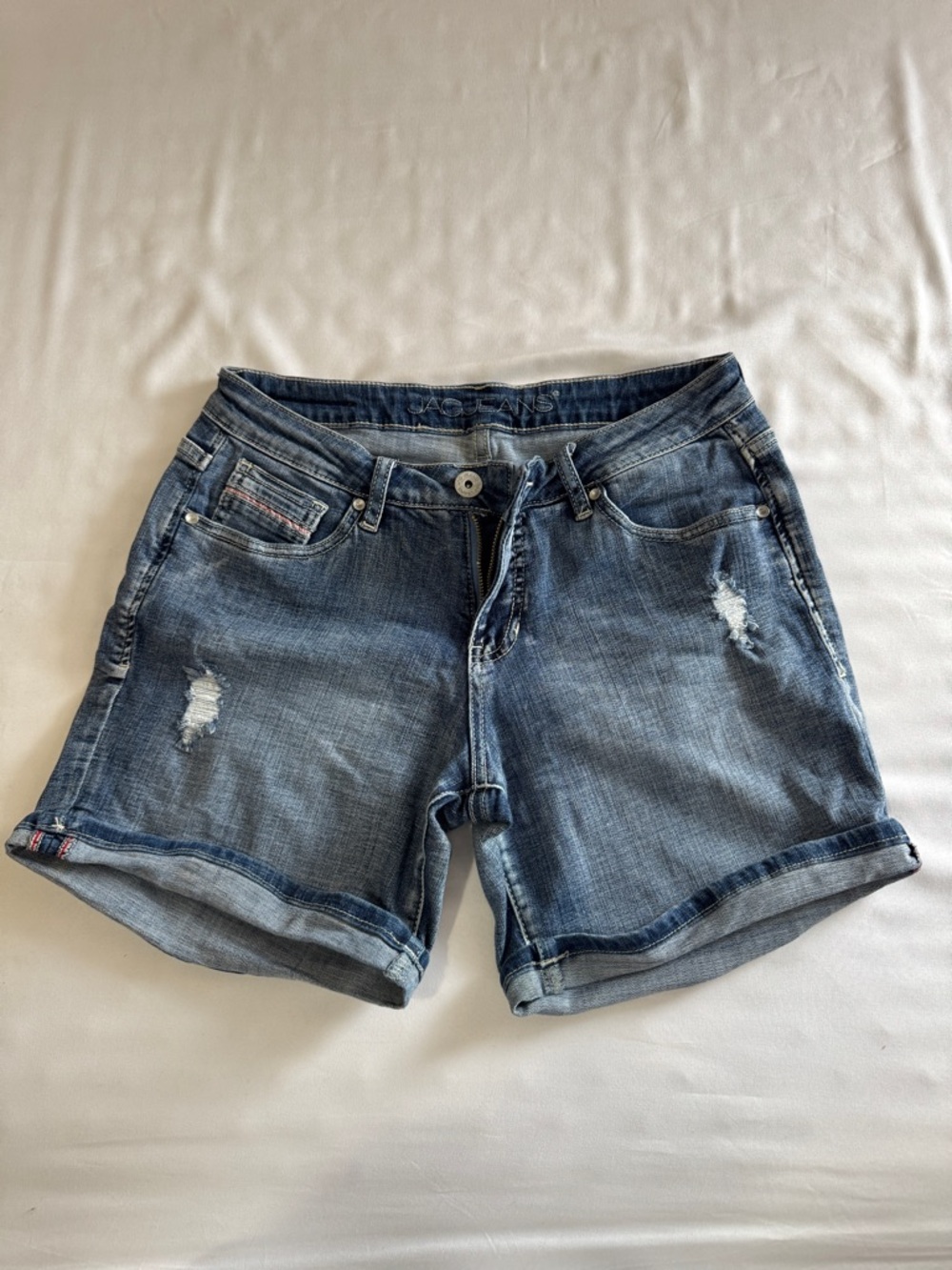 JAG Relaxed Fit Women’s Distressed Denim Shorts - Blue